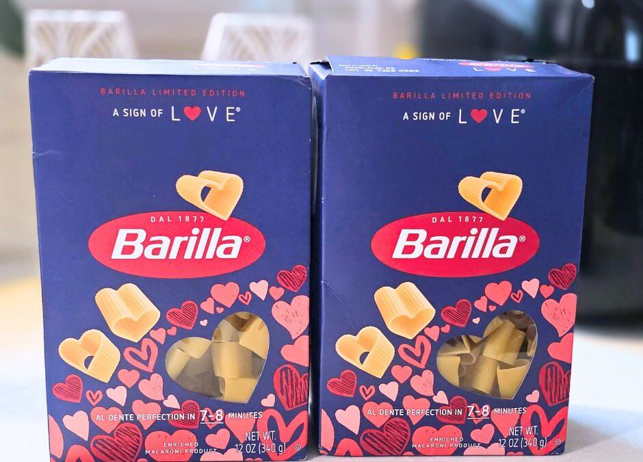Barilla Limited Edition Heart Pasta is Back in Stock!