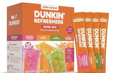 Zero Sugar Dunkin Refreshers Drink Mix 40 Pack Assorted Flavors for $12.98