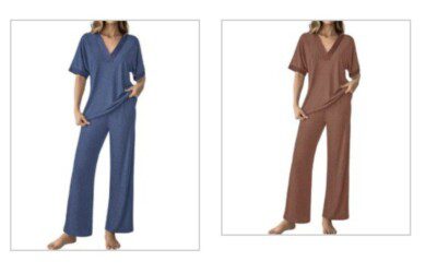 Two Piece Pajama Set in sizes S-XL starting at $11.49 on Amazon! (Reg $30)
