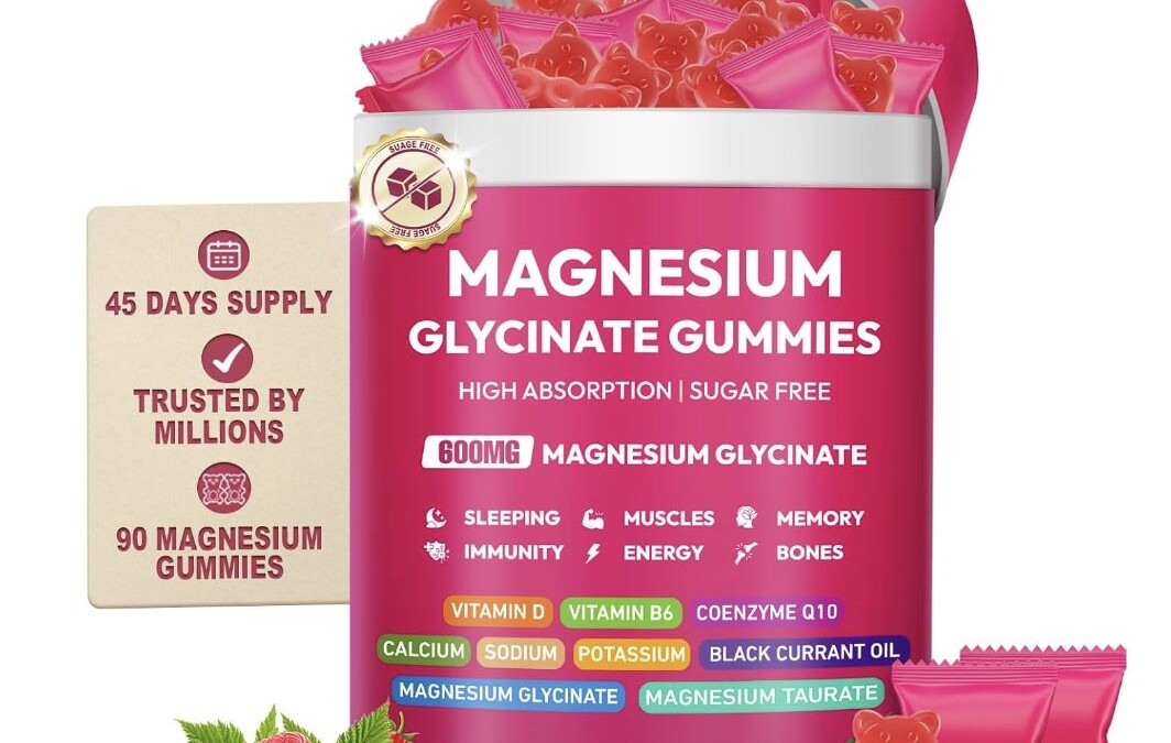 Magnesium Glycinate Gummies – Sugar Free 600mg – $9.99 (Reg $$25.99!)