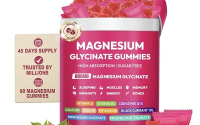 Magnesium Glycinate Gummies – Sugar Free 600mg – $9.99 (Reg $$25.99!)