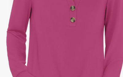 Long Sleeve Henley Top just $4.99 shipped (Reg $19.99)